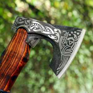 Vente en gros de haches barbues vikings forgées à la main, personnalisées, de qualité industrielle, dernier modèle, très vendues, de haute qualité - Product Image 2