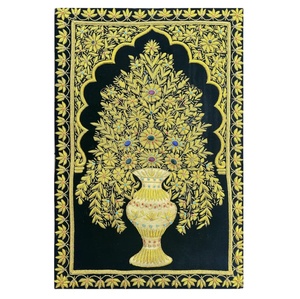 Hecho a mano Zari Zardozi Royal Sala de estar Alfombra Piedra para oración Decoración Oficina Playa Comedor Cocina Baño Puerta Disponibilidad a granel - Product Image 1