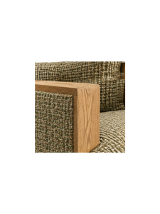 Sillón Moderno Rústico de Madera Maciza con Tapicería Texturizada y Cojín, Sillón de Mediados de Siglo para Sala de Estar u Hotel - Product Image 5