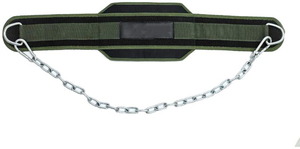 Cinturón de Soporte Lumbar con Cadena de Acero para Levantamiento de Pesas, Ajustable, Unisex, Equipo de Entrenamiento de Fuerza, Verde y Negro - Product Image 2