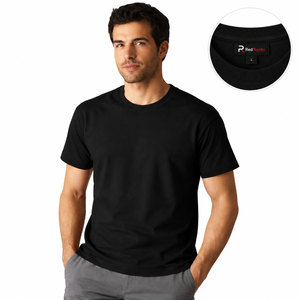เสื้อยืดลำลองผู้ชายผ้าฝ้ายเจอร์ซีย์ 100% แขนสั้น คอกลม ทรงปกติ เป็นมิตรกับสิ่งแวดล้อม ผลิตในบังกลาเทศ ผู้จัดจำหน่าย B2B ขายส่ง - Product Image 4