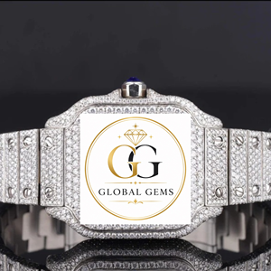 Reloj de Diamantes Moissanite con Acabado Brillante de Excelente Calidad para Hombre o para Fiestas, Disponible a Buen Precio - Product Image 1