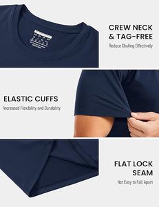 Seamless UV-Protection Mens Quick-Dry T-<b>Shirt</b> For Running With Muscle Support Fit - Product Image 6