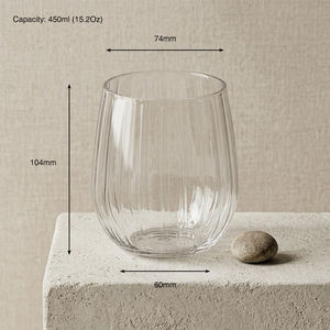 [Holar] Vasos de Vino sin Tallo de Plástico Ondulado Irrompible de Alta Calidad Hechos en Taiwán, 15 oz, para Catering, Cafetería y Fiestas - Product Image 3