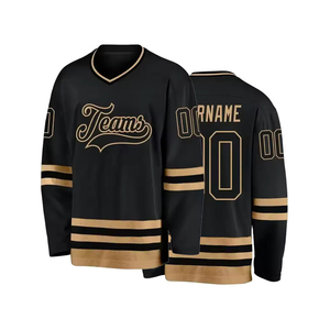 Maillot de hockey sur glace personnalisé, uniforme d'équipe de hockey par sublimation, vêtements de sport en gros, OEM ODM, maillot de hockey à col en V, manches longues en mesh - Product Image 3