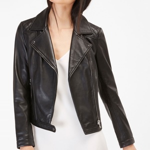 Chaqueta de cuero acolchada de piel de oveja auténtica para mujer, transpirable, impermeable y ecológica, para invierno. - Product Image 1