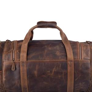 Bolsa de Viaje de Gran Capacidad, de Cuero Vacuno Genuino, Cómoda, con Color Personalizable, Bolsa de Fin de Semana, de Alta Calidad - Product Image 6