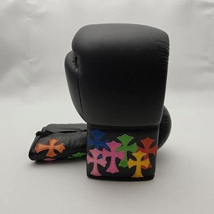 Guantes de Boxeo Profesionales de Alta Calidad, Negros, Totalmente Personalizables, con Cordones Dorados, 100% Cuero Vacuno Original, Guantes de Kick Boxing - Product Image 4