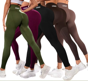 Leggings Deportivos para Yoga, Ropa Deportiva sin Costuras, Leggings de Cintura Alta con Corte en V para Levantar Glúteos, Leggings de Verano para Gimnasio y Fitness para Mujer - Product Image 1