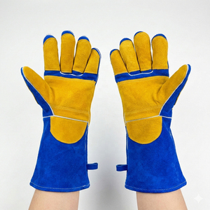 PRISAFETY Gants de soudeur en cuir de vachette et peau de daim, renforcés, pour soudage TIG – Meilleure vente - Product Image 2