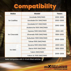 Brazos de Control Superiores Delanteros para Chevy Silverado Sierra 1500 4X4 1999-2006, Elevación de 2-4 Pulgadas - Product Image 3