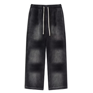 <b>Mens</b> High Quality Casual Flared Sweatpants Midweight 100% Cotton Fleece Screen Printing <b>Flare</b> Oversized Distressed - Product Image 4