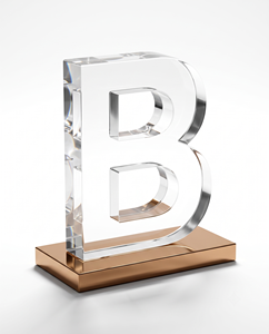 Sleek Modern Acrylic Bronze Letter Medal Celebrating Achievements Customizable Award Combining Elegance Personalization Durable - Product Image 6