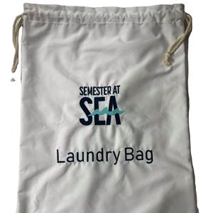 Bolsa de lavandería de poliéster para hotel, bolsa de lavandería para ropa, bolsa reutilizable de lino y algodón blanco, suave para la ropa. - Product Image 2