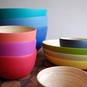 Handmade <b>Bamboo</b> Salad <b>Bowl</b> Eco Friendly Wooden Food <b>Bowl</b> Natural Serving <b>Bowl</b> for Restaurant Kitchen Home Vietnam Manufacturer - Product Image 1