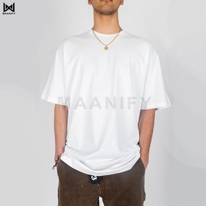 เสื้อยืดสตรีทแวร์คลาสสิกสั่งทำขายส่ง แบบยูนิเซ็กซ์ ผ้าหนา GSM 100 เปอร์เซ็นต์ ผ้าฝ้ายหวีอย่างดี เสื้อเปล่า OEM - Product Image 3