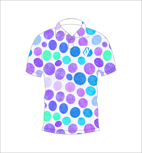 Camiseta Polo para Hombre con Patrón Circular Multicolor, Sublimación Personalizada, Manga Corta, Verano, Casual, Transpirable, Ligera, para Golf - Product Image 1