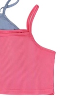 Ensemble de vêtements pour filles en deux pièces, 6 pièces, couleur unie, bretelles spaghetti, style européen, toutes saisons, respectueux de l'environnement, fabriqué au Bangladesh