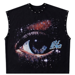 เสื้อยืดแขนกุดผู้ชายไซส์ใหญ่ลายกราฟิกศาสนาแบบวินเทจ พิมพ์ลายพระเยซู สีครีม เสื้อกล้ามสตรีทแวร์ลำลอง ผ้าฝ้าย เสื้อกล้ามทรงเข้ารูป - Product Image 5