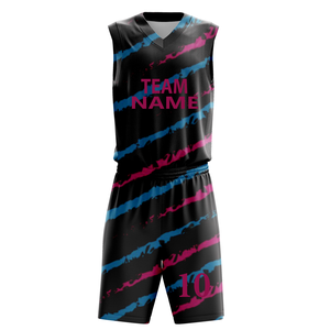 Conjunto de Uniforme de Baloncesto Personalizado, Camiseta y Pantalones Cortos con Estampado por Transferencia de Calor, Kit Deportivo sin Mangas - Product Image 1