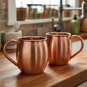 Taza de Cobre Puro Grabada a Mano de Estilo Antiguo FAIZA CRAFT, Acabado Martillado, Ecológica, Regalos Personalizados para Fiestas, Color Personalizado - Product Image 1