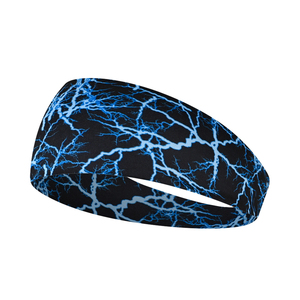 Wholesale Print Non-Slip Sweatband 4.5cm Breathable Spandex Nylon Sport All Seasons Universal Fit Custom Logo Athletic <b>Headband</b> - Product Image 1