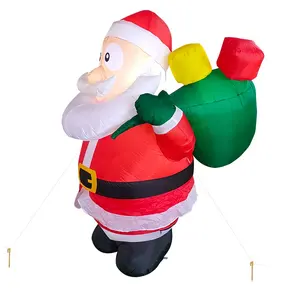 Customized Advertising Decoration Outdoor Giant Inflatable Santa Claus Father Christmas Characters Xmas Amusement