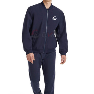 Chaqueta bomber de color sólido con cremallera completa para hombre, chaqueta bomber ligera de primera calidad para hombre - Product Image 5