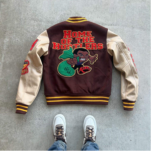 Vêtements d'équipe personnalisés pour événements |   Uniforme de baseball graphique 3D |   Blouson bomber léger en polyester - Product Image 4
