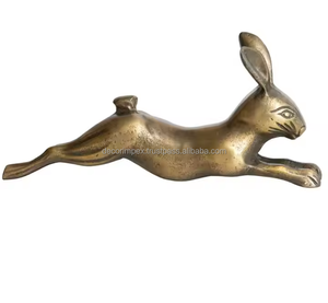 Figurine lapin Design moderne animaux en fonte d'aluminium Sculpture pour la maison et le bureau décor fait à la main bas quantité minimale de commande en gros par décor impex - Product Image 1