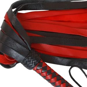 Heavy Impact Leather Flogger with Thick Wide Falls and Firm Handle - Product Image 6