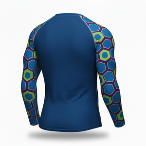 Custom Sublimated Full Sublimation Men Long Sleeve <b>Compression</b> <b>Shirt</b> BJJ Rashguard MMA Fighting Rash Guard Training Top - Product Image 2