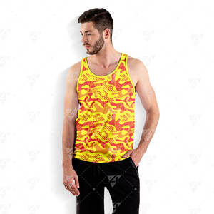 Créez votre propre design, logo personnalisé, débardeur sportif à col rond en polyester épais, léger, respirant, à séchage rapide, imprimé par sublimation - Product Image 6