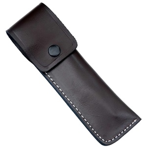 Navaja de Bolsillo Plegable de Acero de Damasco Premium, Mango de Micarta y Hueso, Funda de Cuero, Cuchillos de Supervivencia y Caza, A&M Enterprises - Product Image 4