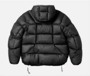 Veste d'hiver décontractée à capuche personnalisée en gros, veste matelassée chaude avec logo personnalisé pour hommes - Product Image 2