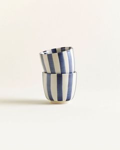 Ceramic <b>Mug</b> With Letter M Print Minimalist Design White And Navy Blue Home Gift Dishwasher And Microwave Safe - Product Image 2