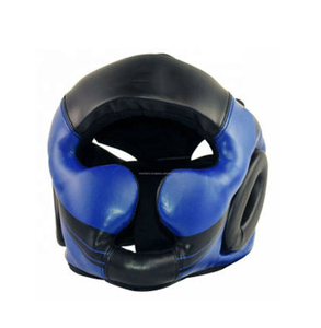 High Quality Durable Breathable PU Synthetic Leather Adjustable Half Face Helmet Head Guard Double Visor Custom Logo Boxing - Product Image 1