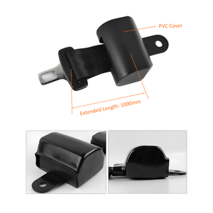 Cinturón de Seguridad de Plástico Negro de 2 Puntos con Varias Hebillas de Seguridad para Uso Universal en Automóviles - Product Image 3