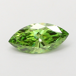 Diamant de laboratoire de 1,05 ct, taille marquise, vert vif fantaisie, VS2, certifié IGI, diamant CVD en vrac pour la fabrication de bijoux - Product Image 1