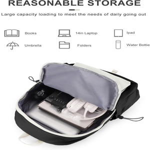 Comfortable Drawstring Daypack Student Backpack High School Colleague Student Retro Laptop Books Backpack Bags - Product Image 3