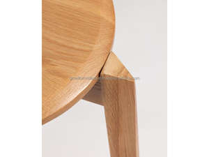 Scandinavian Style Wooden Stool Handcrafted Natural Wood Stool Premium Oak Finish Sitting Stool Modern Solid Wood Stool 2026 - Product Image 5