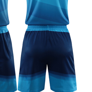 Ensemble de maillots de basket-ball unisexes, sans manches, imprimé dégradé bleu, séchage rapide, uniformes de sport absorbant l'humidité, short à taille élastique - Product Image 6