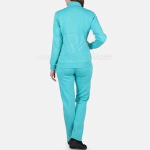 Fabricant pakistanais, dernière collection de survêtements pour femmes en coton/polyester, couleur unie. - Product Image 2