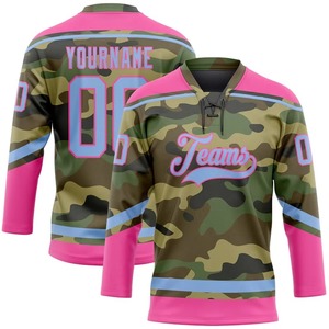 Venta al por Mayor de Uniformes Personalizados de Hockey sobre Hielo, Sublimados, 100% Poliéster, Transpirables, de Secado Rápido, con Logotipo Personalizado, OEM - Product Image 1