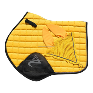 COSTA SPORTS Blue Horse Saddle Pad Matching Set Ear <b>bonnet</b> Custom Design Logo Breathable Horse Jumping Saddle Pad - Product Image 4
