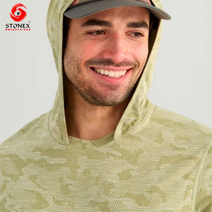 Wholesale Men's <b>UV</b> <b>Protection</b> Fishing <b>Hoodie</b> Quick Dry Long Sleeve Athletic Performance <b>hoodie</b> - Product Image 4