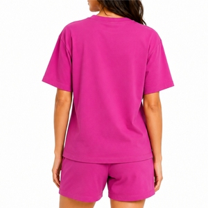 <b>Women's</b> <b>Short</b> Sleeve <b>T</b> <b>Shirt</b> <b>And</b> <b>Shorts</b> <b>Set</b> Athletic Style Casual Summer <b>Shorts</b> Breathable Fabric Custom Made <b>T</b> <b>Shirt</b> <b>And</b> <b>Short</b> - Product Image 2