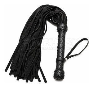 Fouet en cuir professionnel, cuir véritable durable, prise en main solide, design flexible, parfait pour l'entraînement et les activités de plein air - Product Image 2