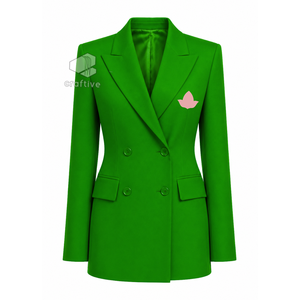 Alpha | Kapa | Alpha Sorority Women's Double Breasted Blazer Embroidered Peak Lapel Tailored Formal Business Office <b>Suit</b> Jacket - Product Image 1