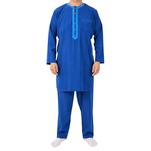 Abbigliamento Maschile Arabo, Vestiti Musulmani Economici in <span class=keywords><strong>Stile</strong></span> Africano, Abito Lungo <span class=keywords><strong>con</strong></span> Maniche Lunghe e Pantaloni - Product Image 2